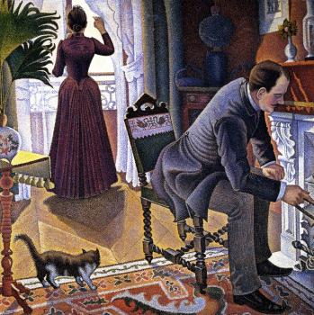(image for) Handmade oil painting Copy paintings of famous artists Paul Signac's painting,Sunday